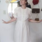 vestido vintage anos 80 japonês;