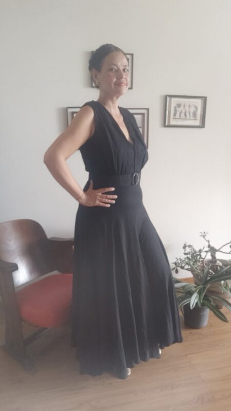 vestido vintage anos 70, preto, longo