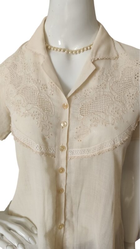 camisa vintage cambraia;.