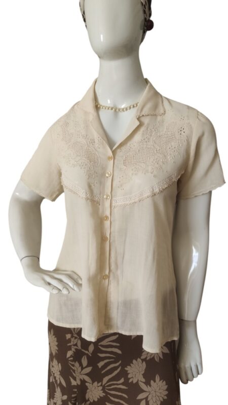 camisa vintage cambraia;.